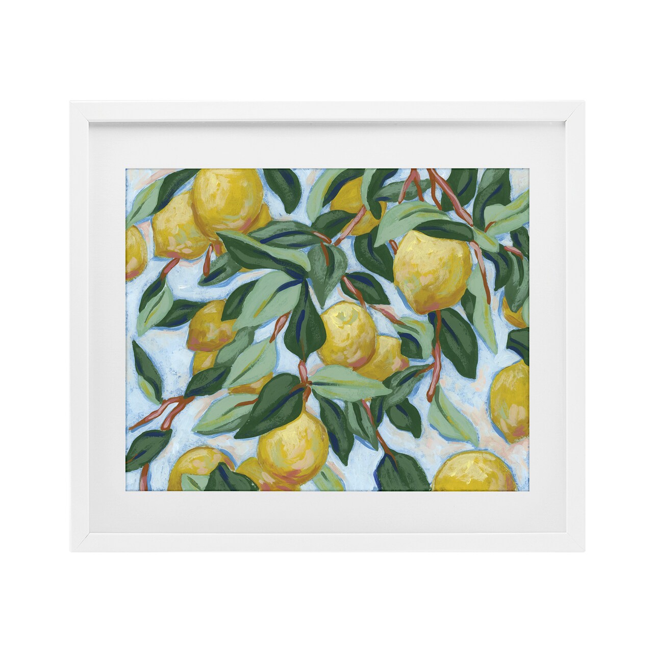 Stupell Industries Summer Citrus Tree Framed Print Under Glass, design by June Erica Vess